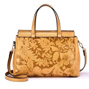 Mellow World Floral Embossed Satchel NWT